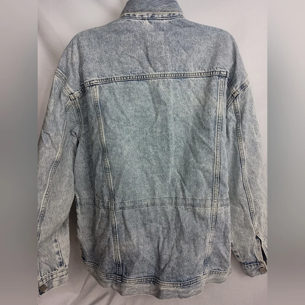 GAP oversized trucker workwear blue y2k work‎ Denim shacket utility chore Jacket